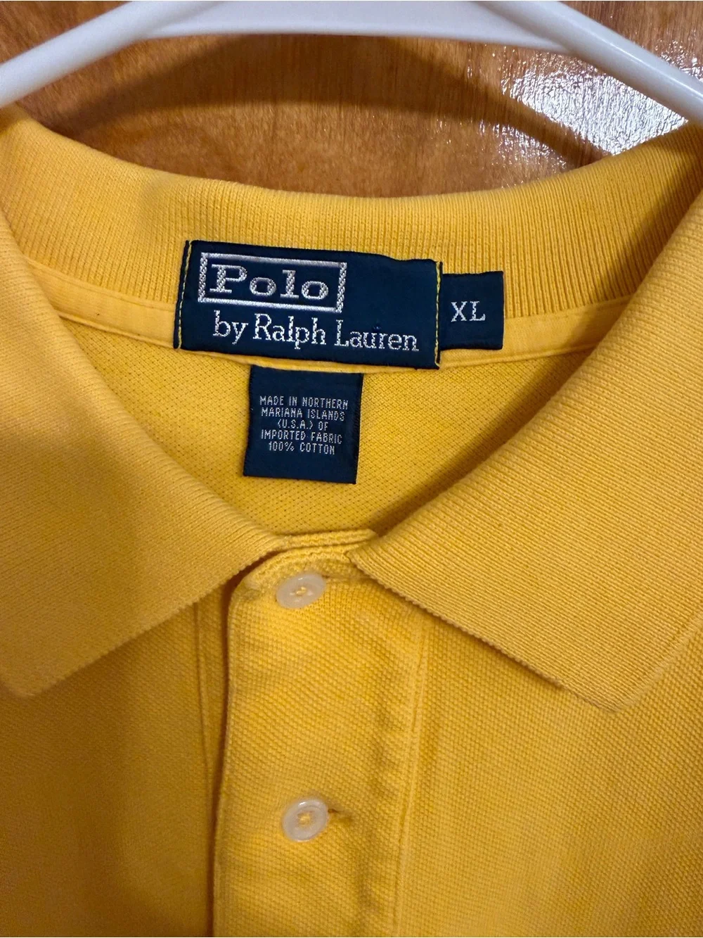 Ralph Lauren Yellow Polo Shirt with Navy Pony